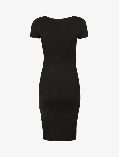 Robe basique à manches courtes - noir - 2