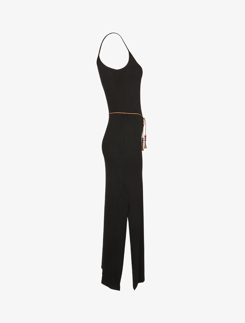 Robe à côtés fendus - noir - 3