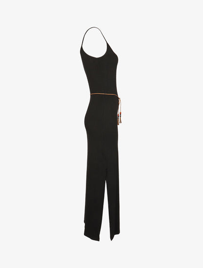 Robe à côtés fendus - noir - 3
