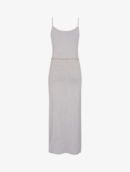 Robe à côtés fendus - gris clair - 2