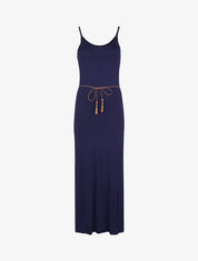 Robe à côtés fendus - marine - 1