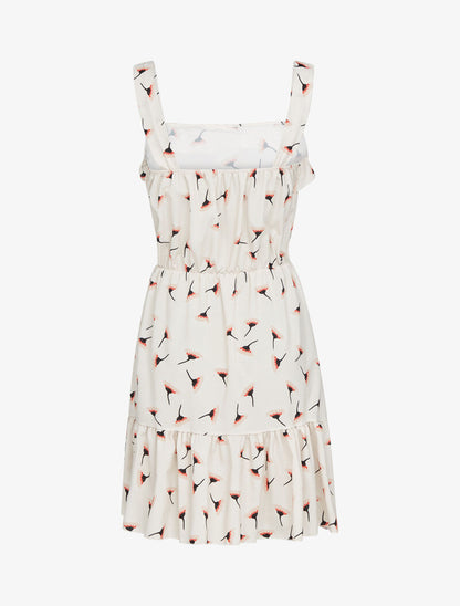 Robe volantée à imprimés - beige - 2