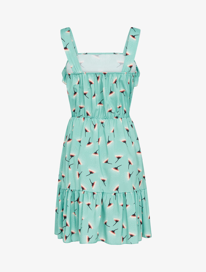 Robe volantée à imprimés - vert - 2