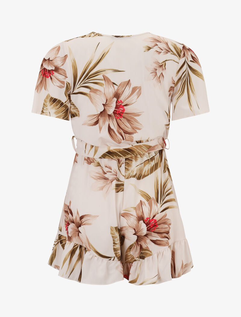 Combishort à imprimés - ecru - 2