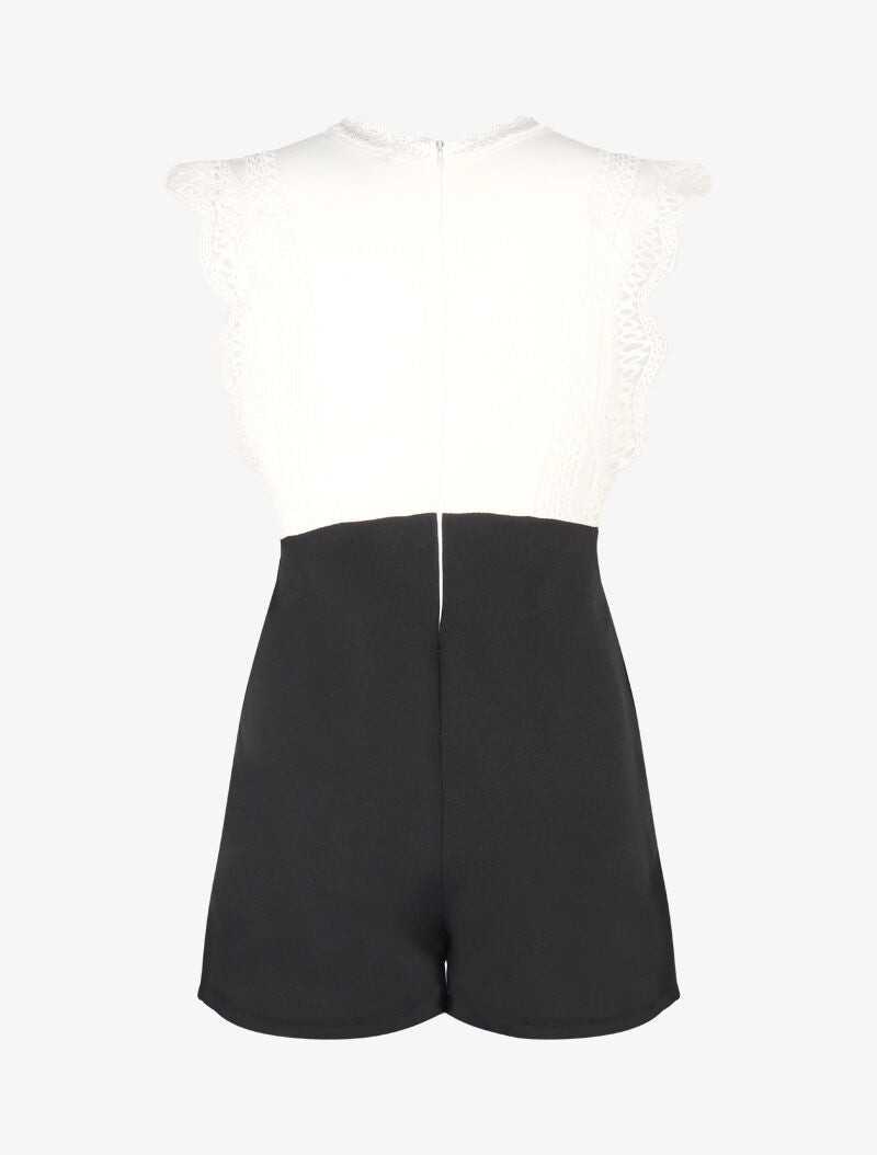 Combishort à buste en crochet - noir - 3