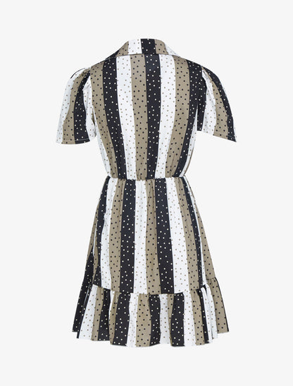 Robe patineuse à imprimés - noir - 2