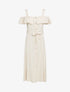 Robe longue à épaules dénudées - beige - 1