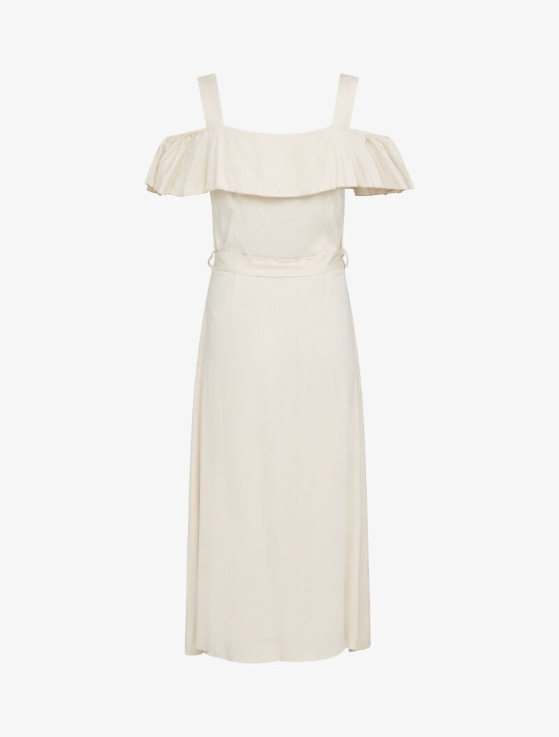 Robe longue à épaules dénudées - beige - 2