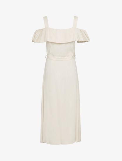 Robe longue à épaules dénudées - beige - 2