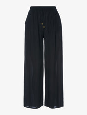Pantalon fluide uni - noir - 1