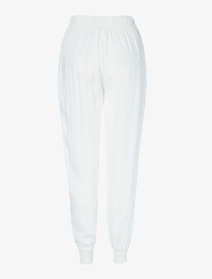 Pantalon harem uni - blanc - 2