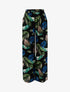 Pantalon ample à imprimé tropical - noir - 1
