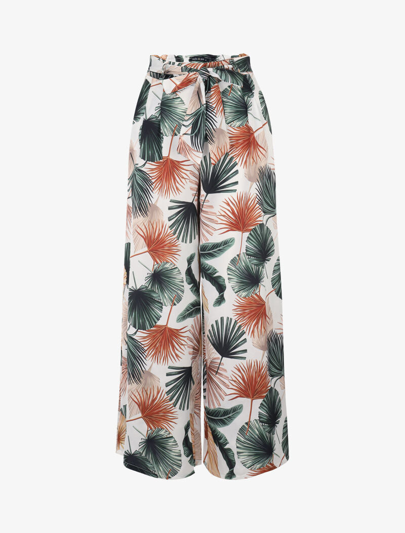 Pantalón 7/8 con estampados - crudo