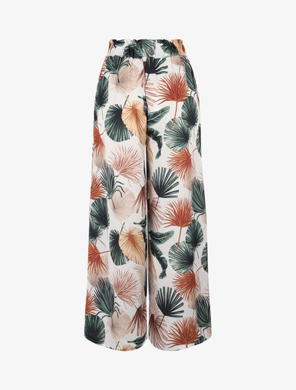 Pantalón 7/8 con estampados - crudo