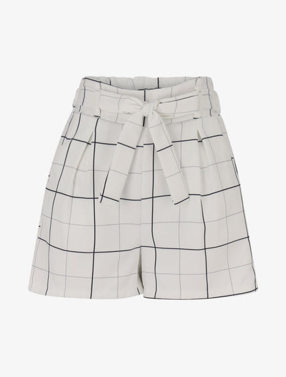 Mini short à imprimé carreaux - ecru - 3