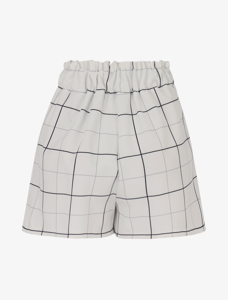 Mini short à imprimé carreaux - ecru - 2