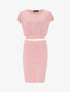 Ensemble crop top et jupe - rose - 1