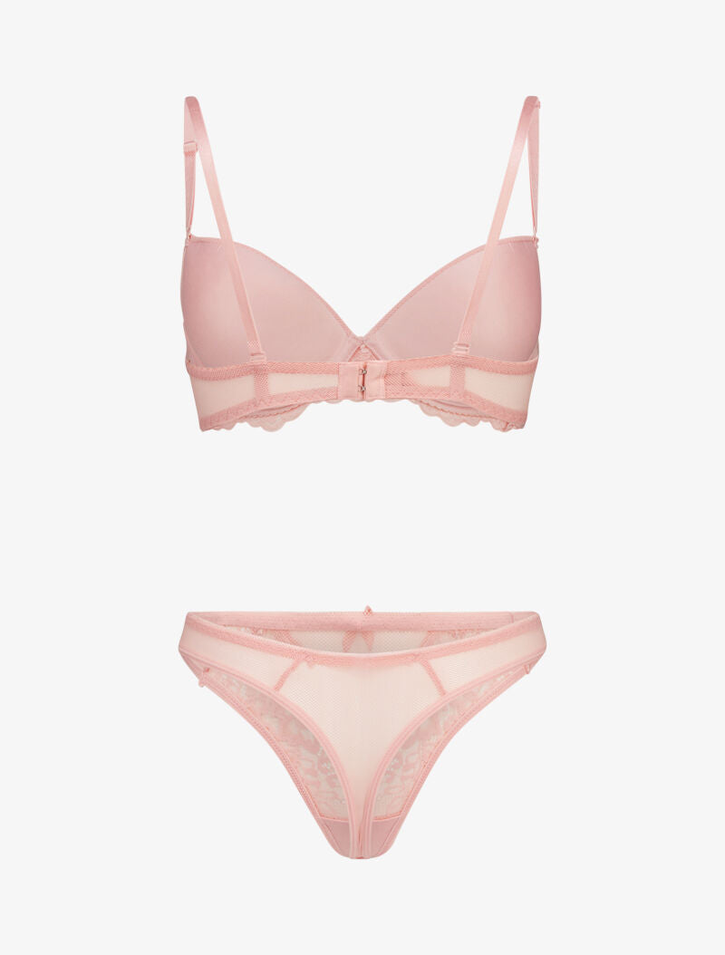 Ensembles en dentelle et résille - pêche - 2