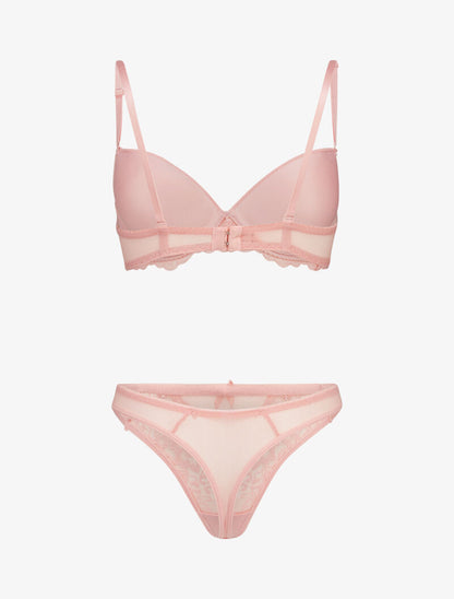 Ensembles en dentelle et résille - pêche - 2
