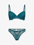 Ensembles en dentelle et résille - bleu canard - 3