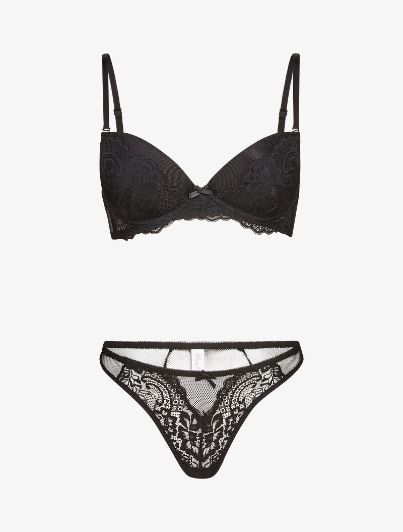 Ensembles en dentelle et résille - noir - 3