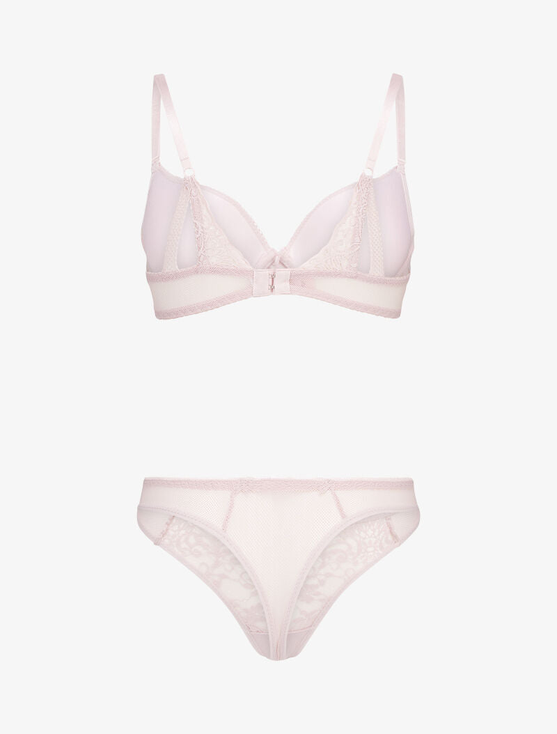 Ensembles à bretelles stylisées en dentelle - rose - 2