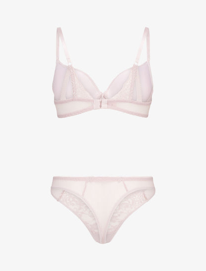 Ensembles à bretelles stylisées en dentelle - rose - 2