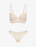 Ensembles à bretelles stylisées en dentelle - beige - 1