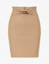 Jupe simili à détail chaîne - beige - 3