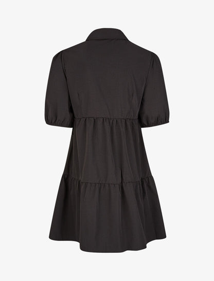 Robe trapèze boutonnée - noir - 2