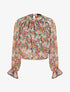 Crop top fleuri - turquoise - 3
