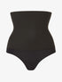 Culotte gainante à taille empire texturée - noir - 1