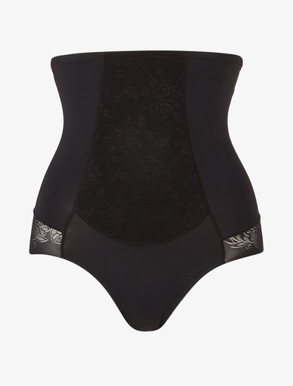 Culotte gainante à détails dentelle - noir - 1