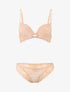 Ensemble en dentelle et à lanières - beige - 1
