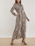 Robe chemise à imprimé animal - camel - 1