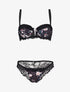 Ensemble imprimé et à dentelle - noir - 3