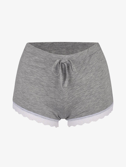 Ensemble caraco à dos nageur et shorty - gris chiné - 4