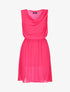 Robe en voile à col bénitier - fushia - 3