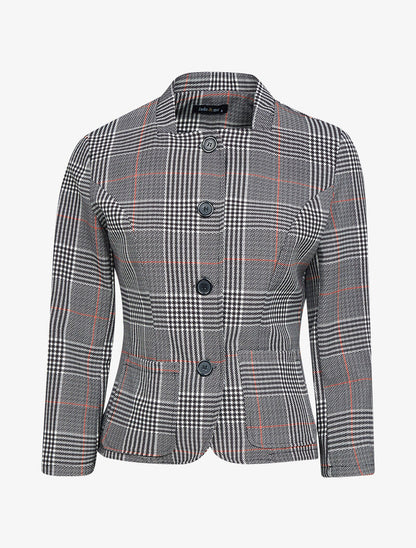 Blazer imprimé à col carré - noir - 1