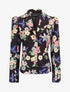 Blazer imprimé à manches gigot - noir - 3