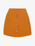 Jupe short coupe trapèze - orange - 4