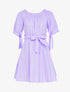 Robe patineuse à col bardot - lilas - 1