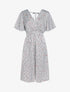 Robe satinée à imprimés - blanc - 1
