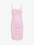 Robe moulante plissée - rose - 1