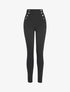 Pantalon taille empire à boutonnière - noir - 3
