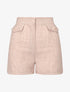 Mini short effet toile de coton - beige - 3