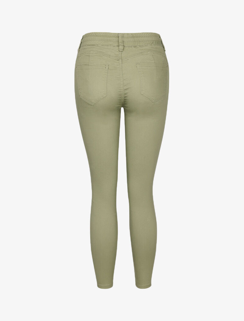 Pantalon à cordons de serrage - kaki - 4