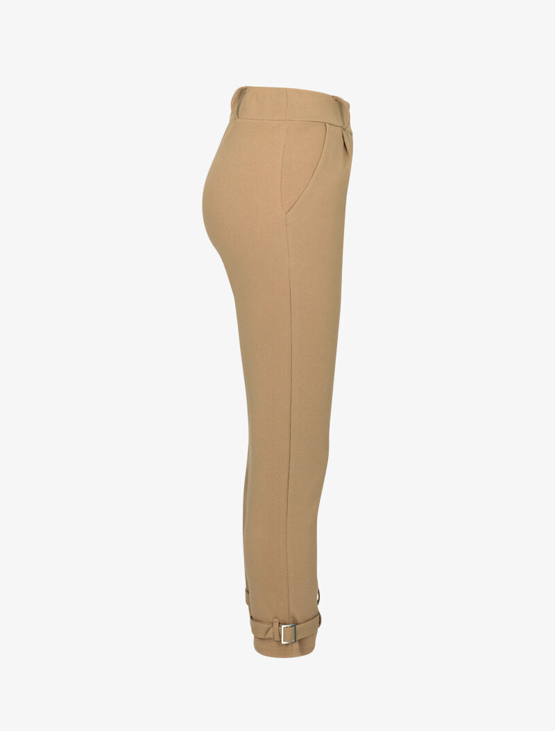 Pantalon carotte à bords stylisés - camel - 3