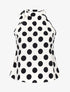 Top à pois avec col à nouer - blanc - 1