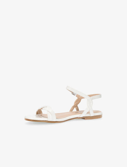 Nu-pieds à tour de cheville effet torsadé - blanc - 4